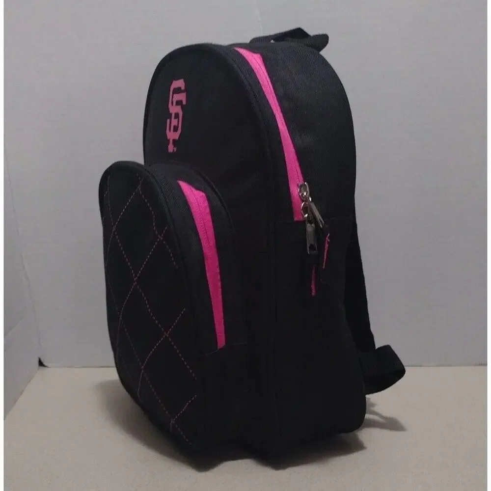 San Francisco Giants Logo Mini Backpack Insulated 2 Pocket Baseball Pink & Black